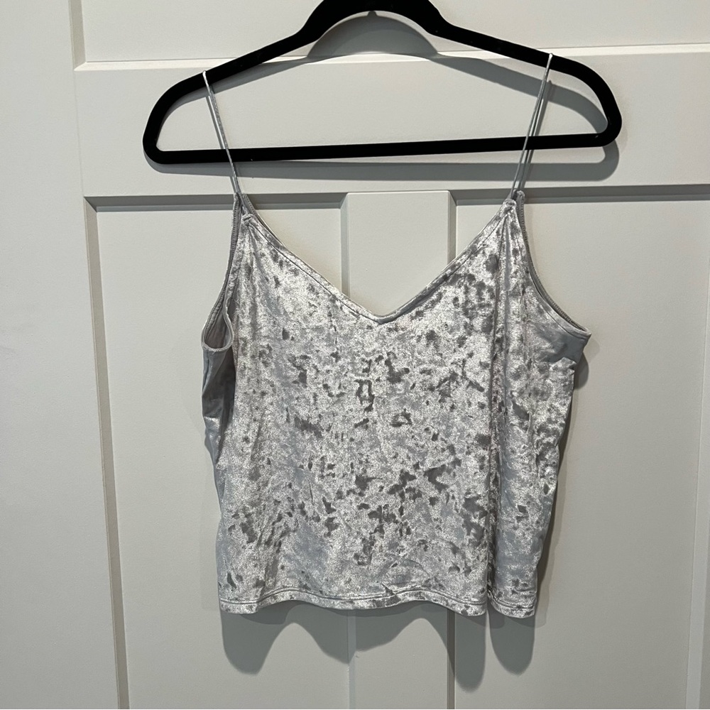 Silver H&M Cropped Top Size Medium